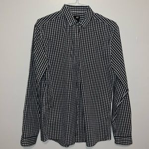 H&M Blue and white button down shirt